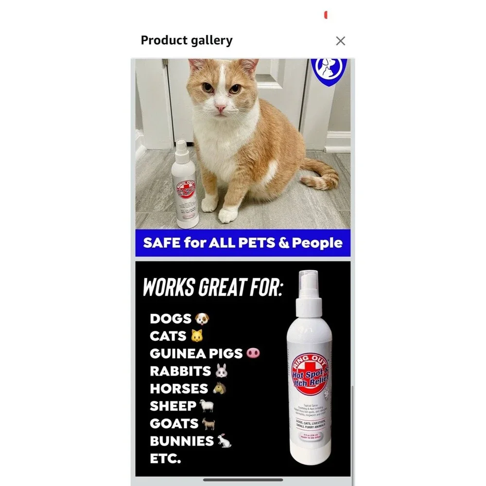 Ring Out Hot Spot & Itch Relief Medicated Refill For Spray for Dogs 8oz